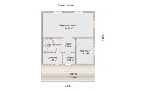 Проект дома из СИП-панелей СПК-СПД-59