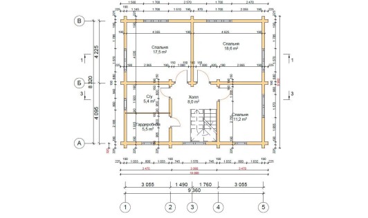 Проект дома из профилированного бруса СПК-БД-240