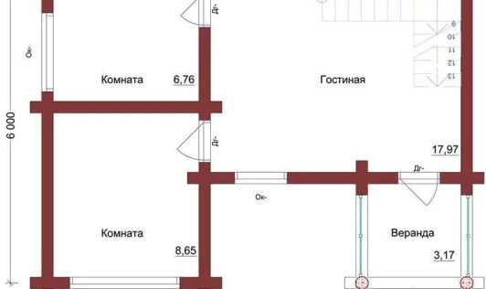 Проект дома из профилированного бруса СПК-БД-62